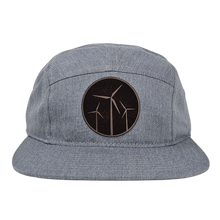 Leather Wind Patch Lightweight Cotton Twill 7 Panel Camper Cap