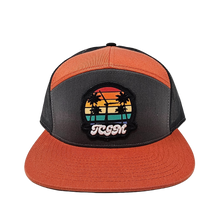 Beach Vibes 7 Panel Cap (Charcoal/Burnt Orange/Black)