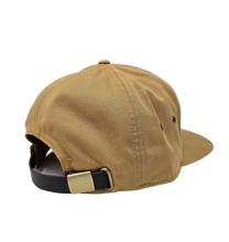 Beach Vibes 7 Panel Twill Camper Style Leather Strap Back (Biscuit)